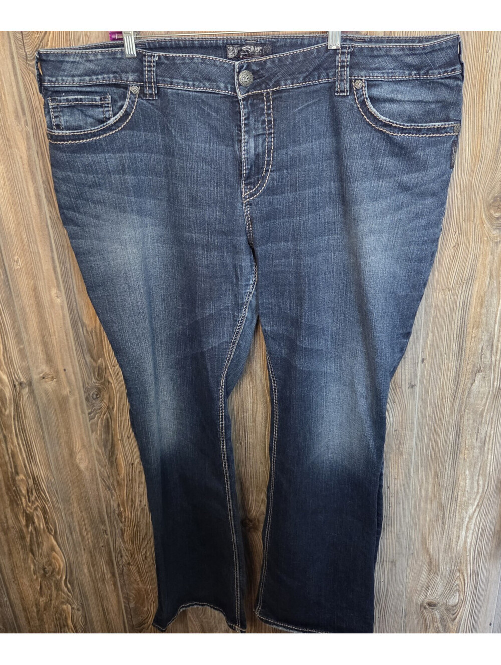 Silver Jeans Co. "Suki" Denim Bootcut Women Size 24 (48x33) western distressed